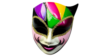 Glittery, vibrant masquerade mask for celebration