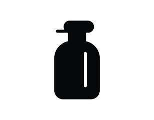 Black Container for Liquid with Cap Suitable for Branding and Labeling