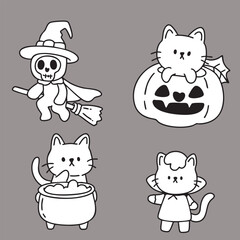 Cartoon, element, ghost in a cloak, autumn, Halloween, illustration, cute picture, hand-painted