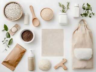 "Rice Table Setting with Wooden Spoon"