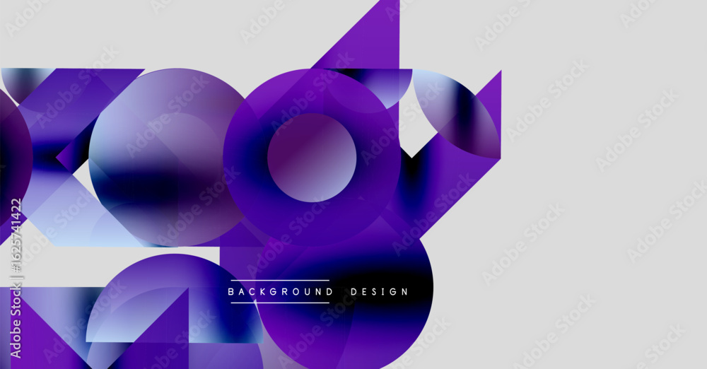 Poster abstract purple design. overlapping shapes create dynamic composition. modern aesthetic, suitable fo