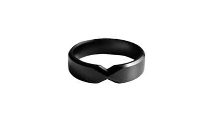 Sleek, black ring, simple design,  angled band,  minimalist jewelry