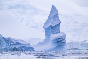 Photographs of towering Ice burgs s in paradise bay antarctica © Anil S Matta