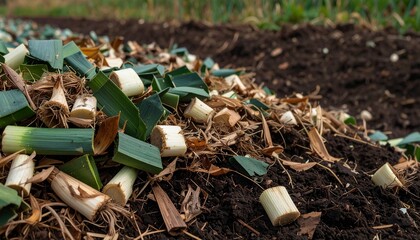 Leeks compost organic matter