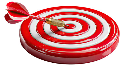 Precision and Goal Achievement: The scene showcases a perfectly aimed dart, bullseye within the target, symbolizing accuracy, precision, and the attainment of business objectives.