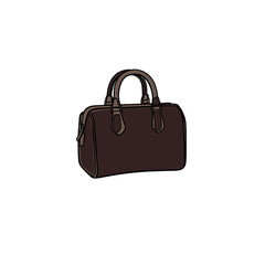 A woman's handbag, neither too big nor too small, in brown, gives an elegant impression.

