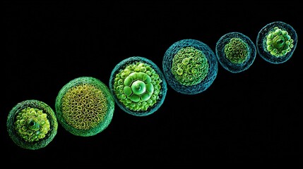 Gene sequencer data interface, DNA sequence on screen, green text, genomic analysis