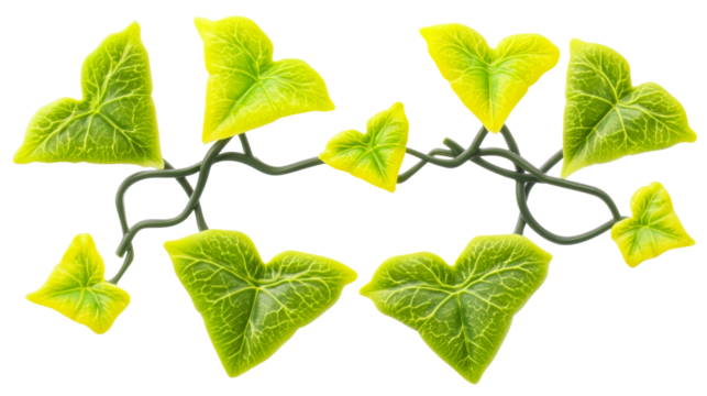 Ivy leaves on clear background for decoration