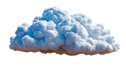 Fluffy Cloud: A majestic cloud formation, rendered with a painterly aesthetic, billows against the sky, evoking feelings of serenity and the promise of a brighter day.