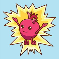 Simple Heart Full of Hope cartoon vector illustration Collection of Interational Heart Day concept icon isolated