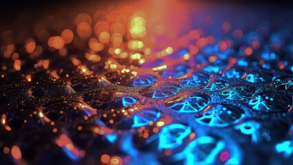 Blue Purple Particle Technology Scene