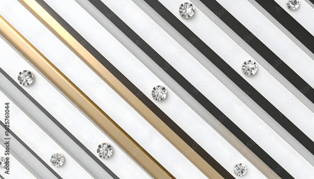 Poster abstract diagonal striped background with gems