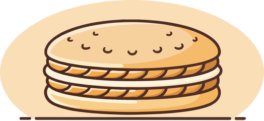 Biscuit illustration vector design, Biscuit logo and icon design