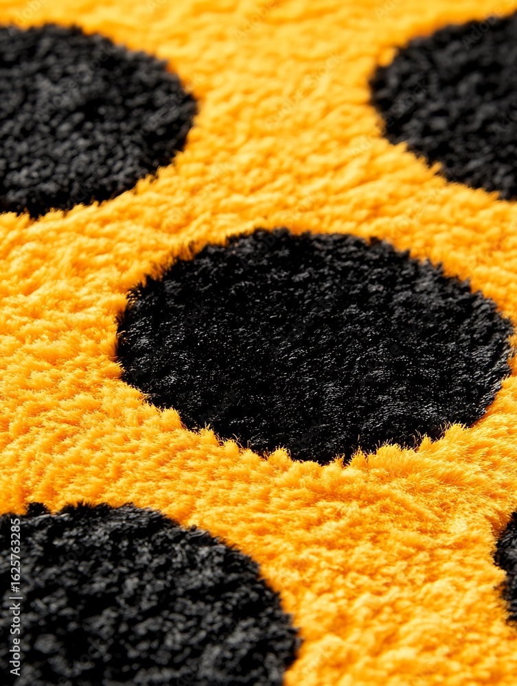 Aufkleber abstract textile pattern with contrasting circular shapes and textured surfaces