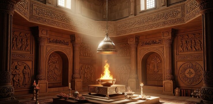Zoroastrian Fire Temple Sacred Flame &ndash; Beautiful Parsi New Year Wallpaper HD