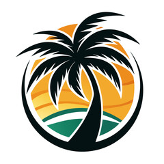 Obraz premium vector illustration of a tropical island