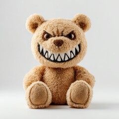 Obraz premium Scary teddy bear Halloween concept on white background