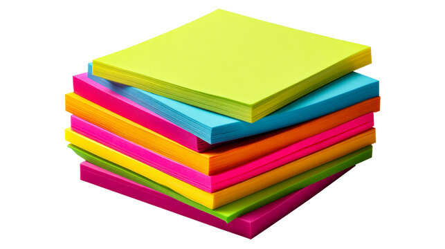 Colorful stack of sticky notes ideal for organization and reminders