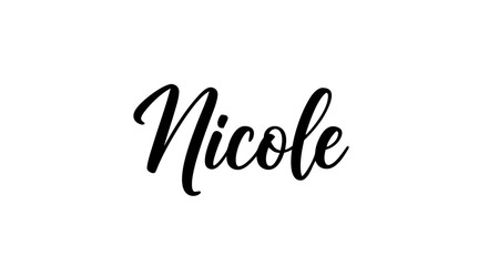 Elegant Nicole Script Word Design for Personalized Projects and Unique Invitations