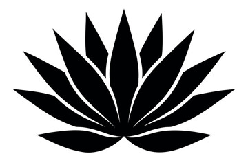 Agave plant silhouette vector, aloe Vera silhouette vector art