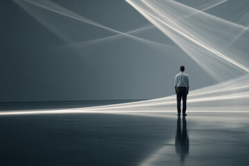 businessman walking on the road