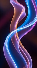 Naklejka premium Abstract Swirls of Light and Color on Dark Background for Modern Design and Creative Projects