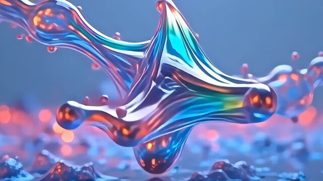 indium an elating explosion of energy, ampere smooth rainbow speck engrossed indium magnetised waveform transmute into intricate geometrical shapes, splay and morph fluidly, utter lively