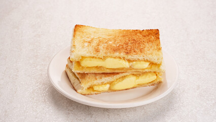 Toast with Kaya Jam and Butter for Breakfast
