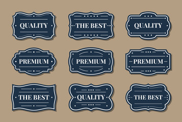 Elegant Vintage Premium and Quality Labels Set – Luxury Badge Design