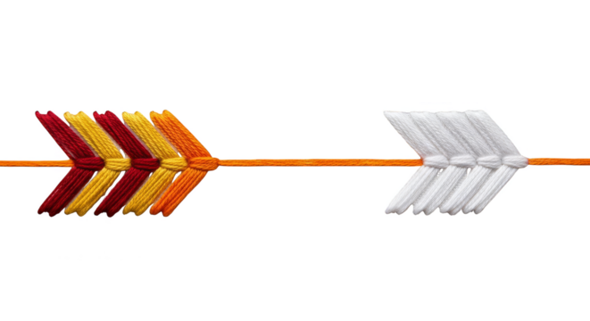 Colorful Yarn Arrow Craft Design