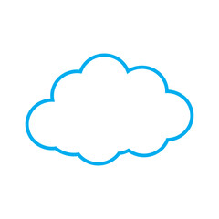 Simple cloud graphic icon.