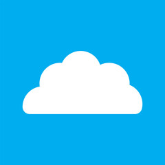 Simple cloud graphic icon.