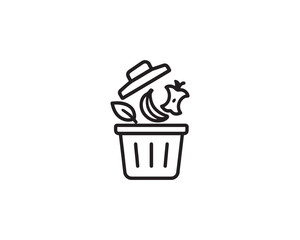 Food Waste icon vector design illustration