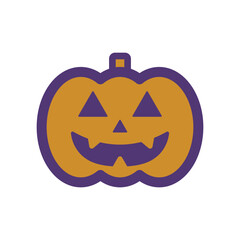 ジャックランタンのアイコンイラスト