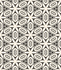 Seamless pattern with swirls and floral damask decoration for vintage wallpaper