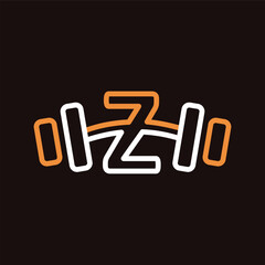 Initial Z Gym simple line vector logo