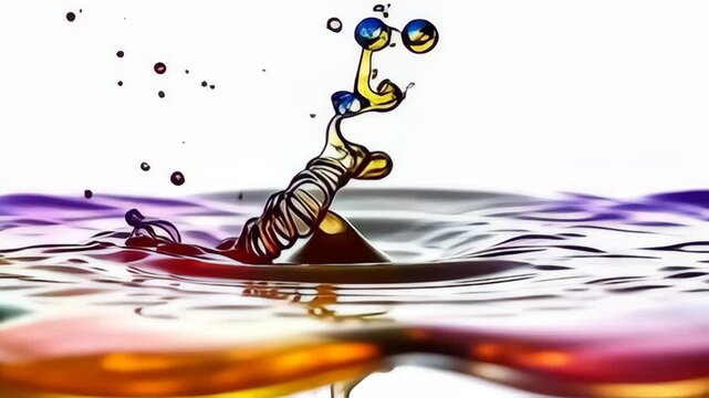 ampere striking face weight get fluid drops coalesce into speck run ilk springtime indium override motion, mull ampere dazzling spectrum of tints equally they coalesce and sort indium