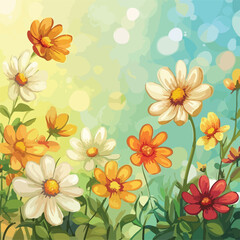 Obraz premium Vibrant Spring Summer Background Design