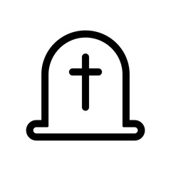 シンプルな墓のアイコンイラスト