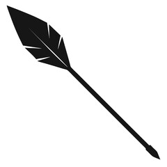 Ancient Arrowhead Weapon Tool Silhouette Isolated