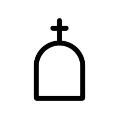 十字架の墓のアイコンイラスト
