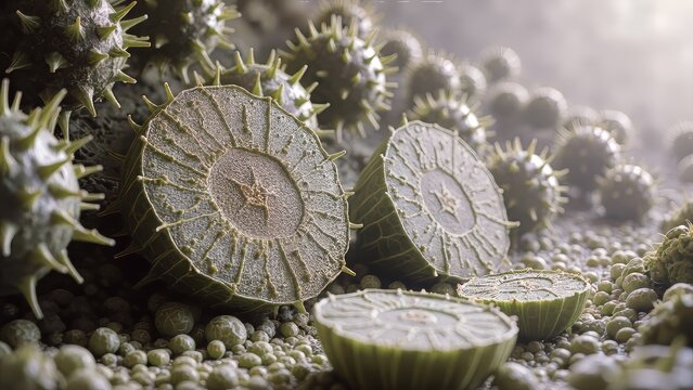 Plant wheel shaped microstructure