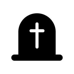 シンプルな墓のアイコンイラスト