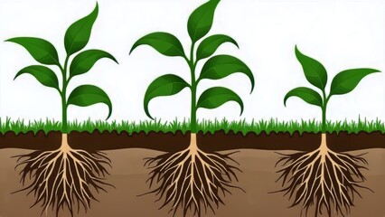 Schematic diagram of plant growth stages