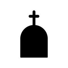 十字架の墓のアイコンイラスト