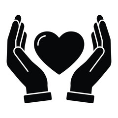 Obraz premium Hands holding a heart isolated on white background symbolizing love, care, and support for health, charity, and community, representing compassion and generosity