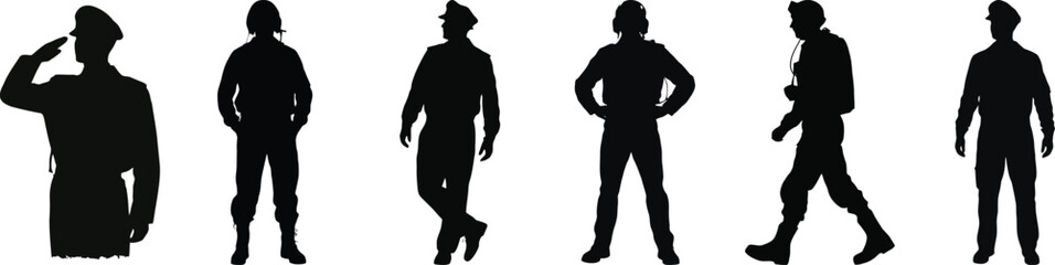 Silhouette vector of pilot in uniform with suitcase, perfect for aviation, travel, and business themes