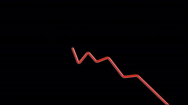 3D Arrow Going Down Animation | Alpha Loop