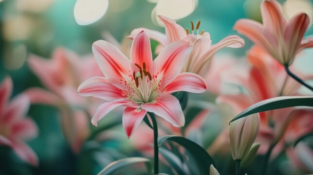 Delicate Pink Lilies