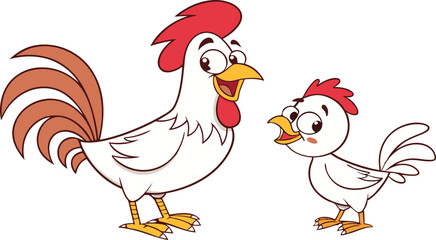 Cock illustration vector design, Cock logo design